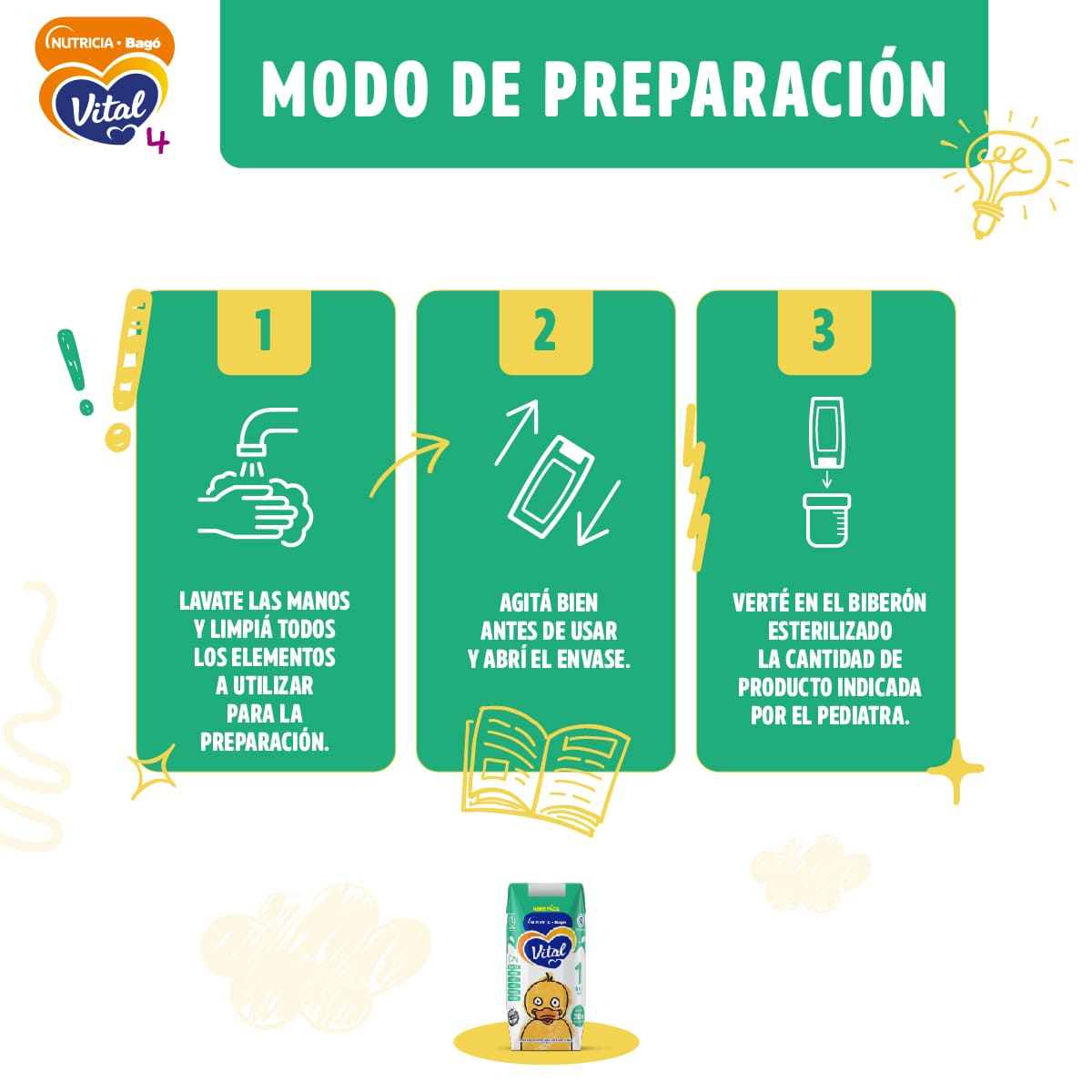 Vital 1 Combo - Brick 200 ml (24 unidades)