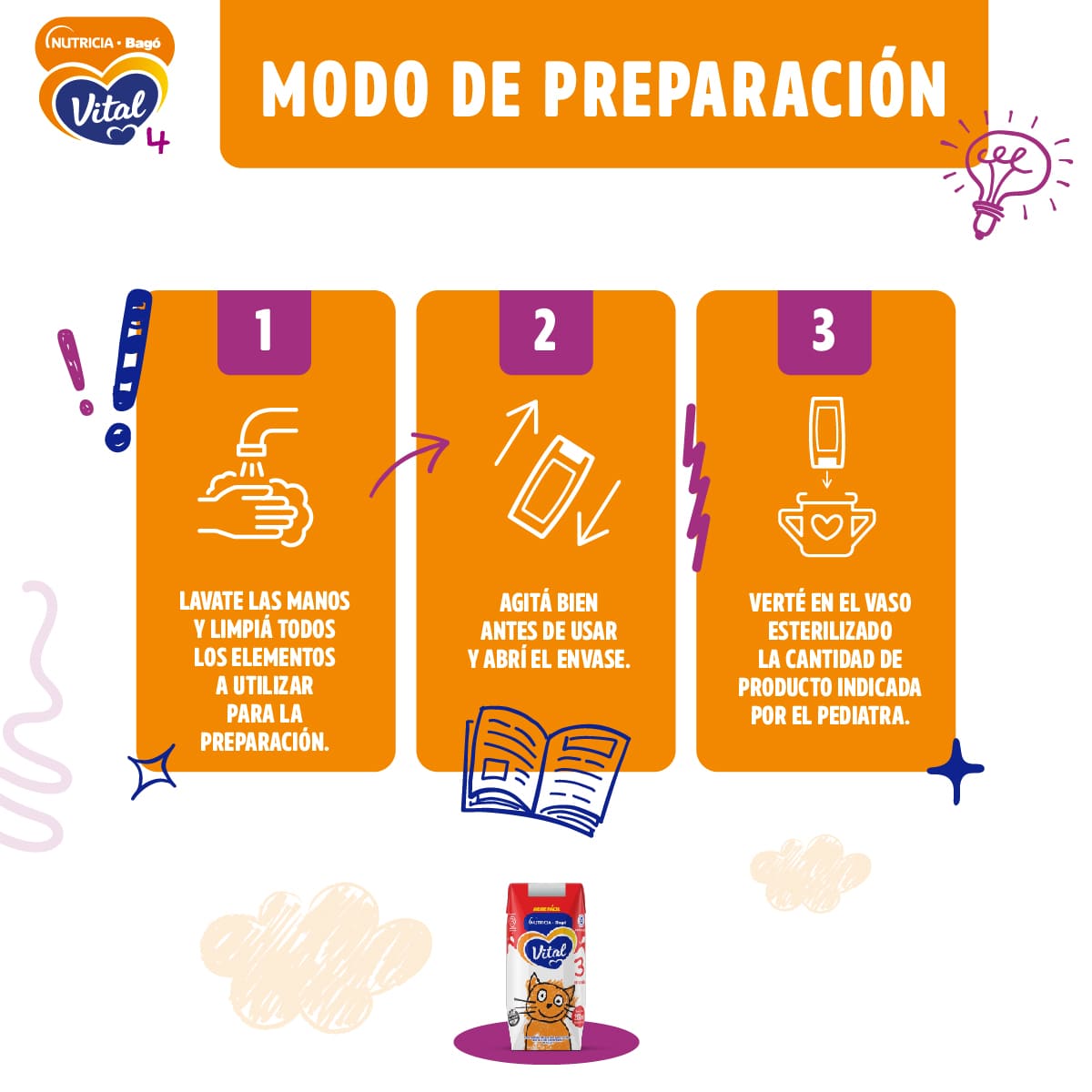 Vital 3 Combo - Brick 200 ml (24 unidades)