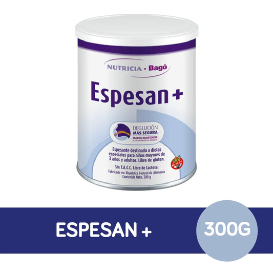 Espesante destinado a dietas especiales para niños mayores de 3 años y adultos. Libre de gluten.