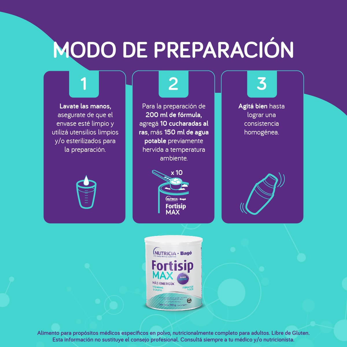 Fortisip Max Sabor Vainilla 350 gr