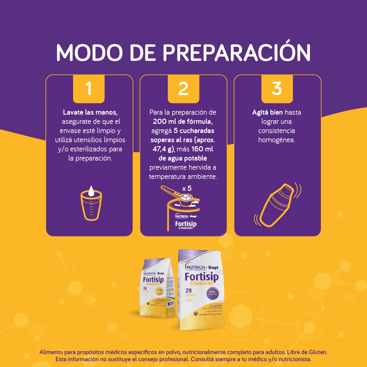 Fortisip Standard Sabor Vainilla 700 gr