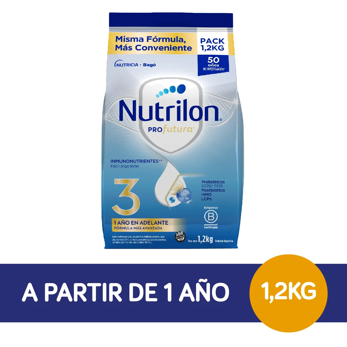 Nutrilon etapa 3, pouch de 1 kg