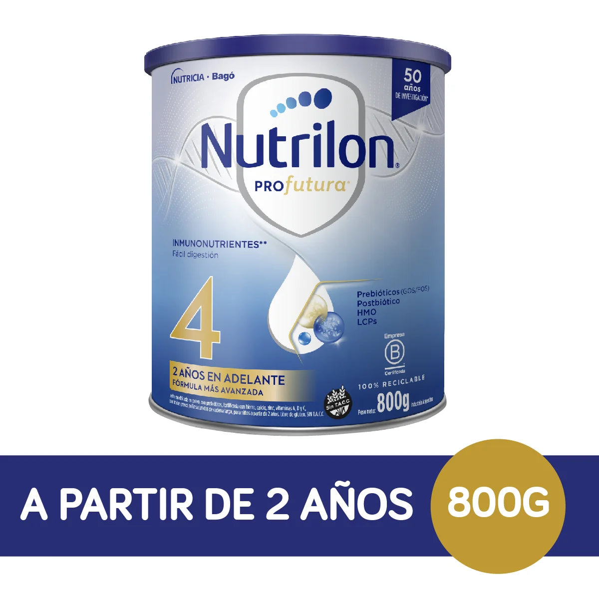 Nutrilon etapa 4, lata de 800 gramos