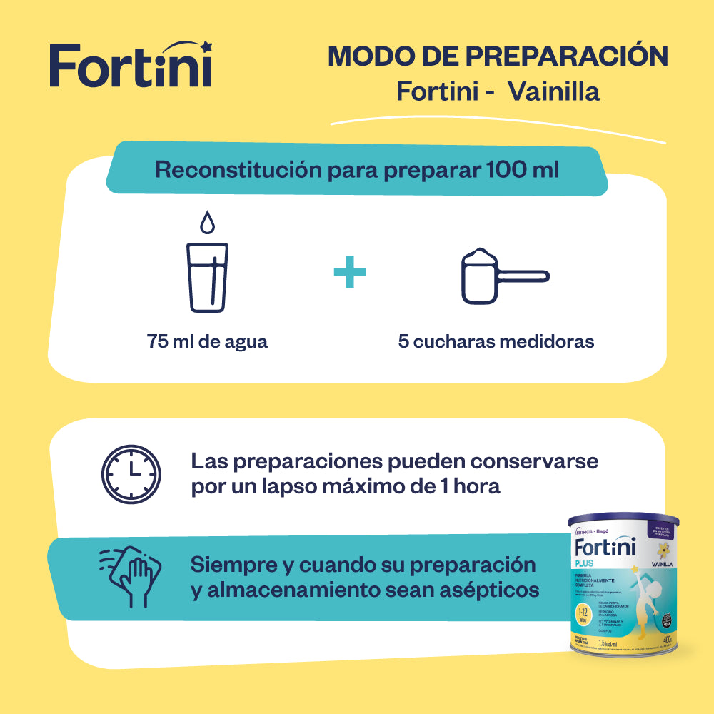 Fortini Plus Vainilla 400 gr