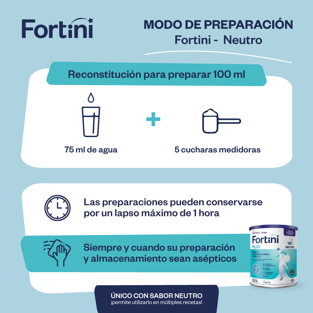Fortini Plus Neutro 400 gr