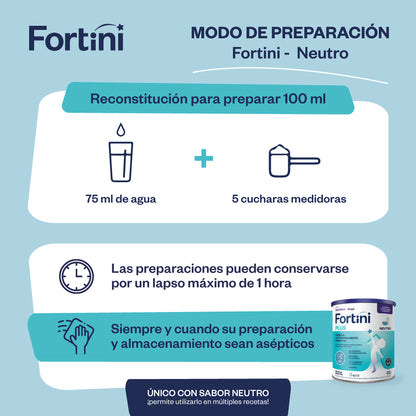 Fortini Plus Neutro 400 gr (12 unidades)