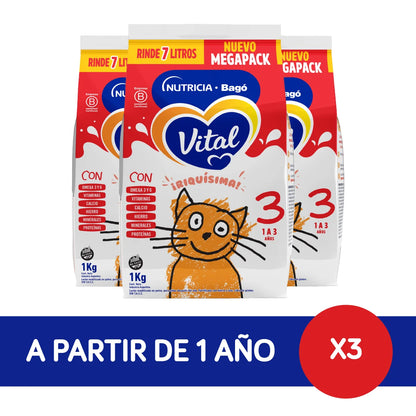 Vital etapa 3, 3 pouch de 1 kg cada uno