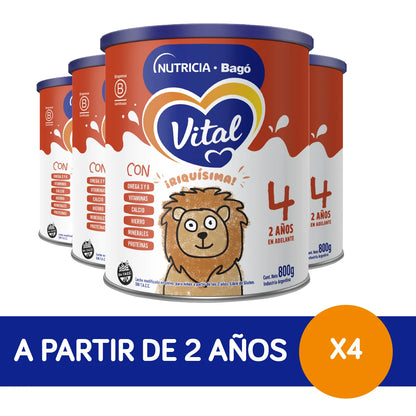 Vital etapa 4, 4 latas de 800 gramos cada una