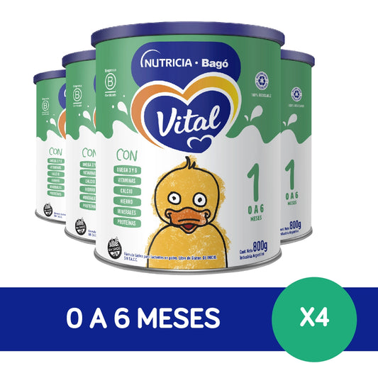 Vital etapa 1, 4 latas de 800 gramos cada una